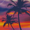 Sunset Palm Trees Diamond Painting