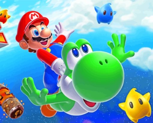 Super Mario Galaxy Game Diamond Painting