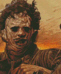 Texas Chainsaw Massacre Leather Face Diamond Painting