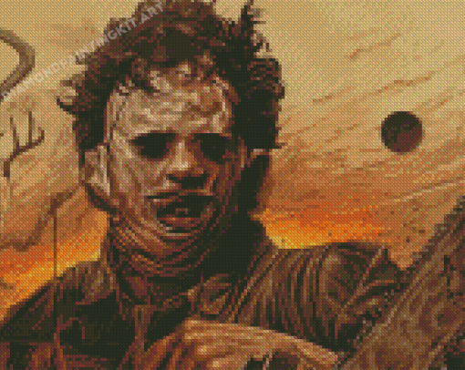 Texas Chainsaw Massacre Leather Face Diamond Painting