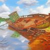 The Abandoned Boat Diamond Painting