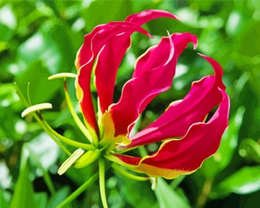 The Gloriosa Lily Plant Diamond Painting