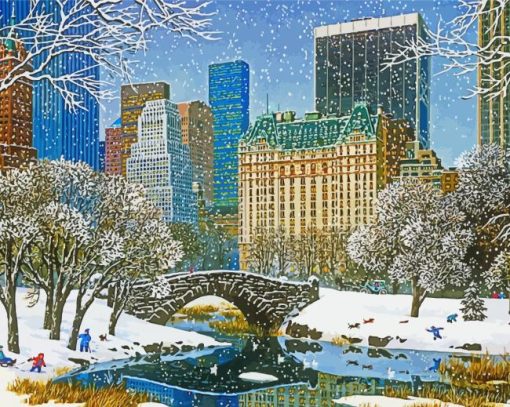 US New York In Winter Diamond Painting