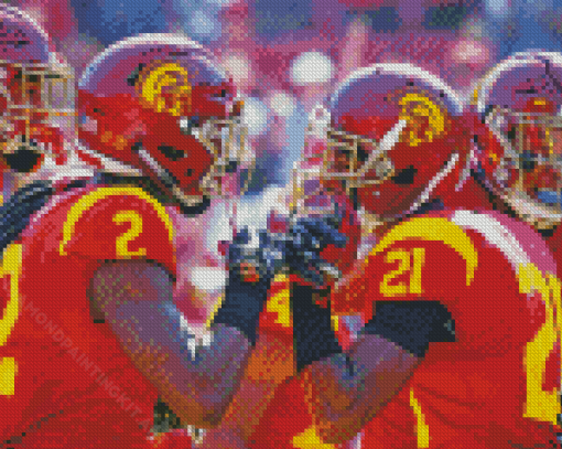 USC Trojans Football Team Diamond Painting