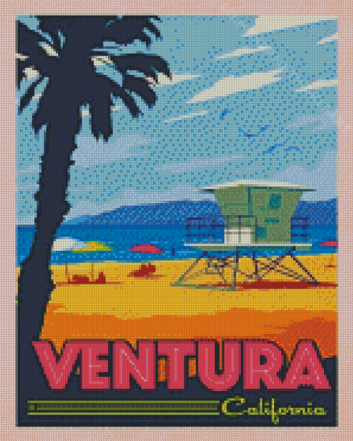 Venture City California Poster Diamond Painting