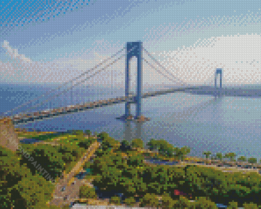 Verrazzano Narrows Bridge Diamond Painting