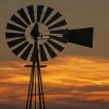 Western Windmill Silhouette Diamond Painting