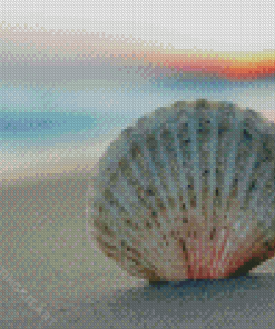 Sea Shell On Beach Diamond Painting