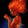 Woman On Fire Diamond Painting