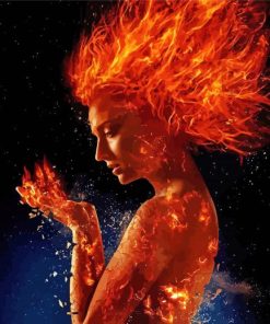 Woman On Fire Diamond Painting