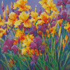 Purple Bearded Iris Diamond Painting