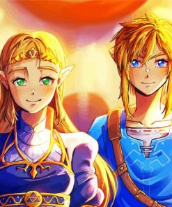 Zelda And Link Diamond Painting