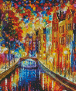 Abstract Amsterdam Canal Diamond painting