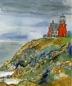 Abstract Block Island Lighthouse Diamond Painting