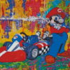 Abstract Mario Kart Diamond Painting