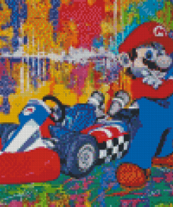 Abstract Mario Kart Diamond Painting