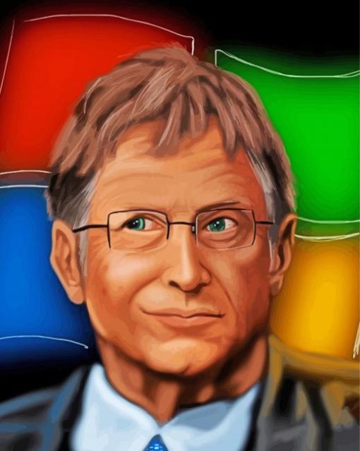 Aesthetic Bill Gates Art Diamond Painting