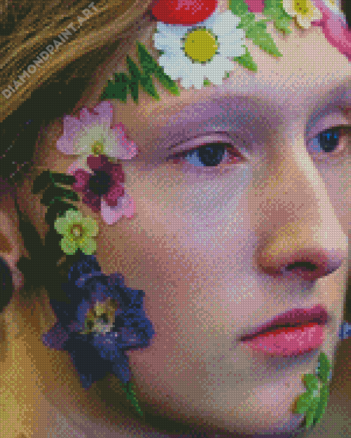 Aesthetic Face With Flowers Diamond Painting