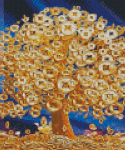 Aesthetic Golden Tree Diamond Painting