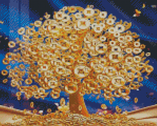 Aesthetic Golden Tree Diamond Painting