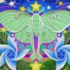 Aesthetic Luna Moth Diamond Painting