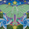 Aesthetic Luna Moth Diamond Painting