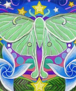 Aesthetic Luna Moth Diamond Painting