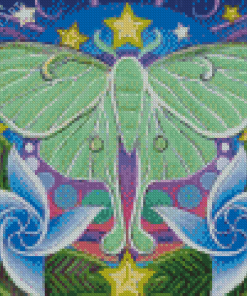 Aesthetic Luna Moth Diamond Painting