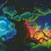 Aesthetic Tree Night And Day Diamond Painting