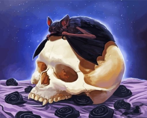 Aesthetic Vampire Skull Diamond Painting