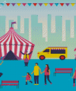 Aesthetic Circus Fun Fair Diamond Painting