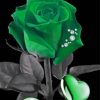 Aesthetic Green Rose Diamond Painting