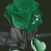 Aesthetic Green Rose Diamond Painting