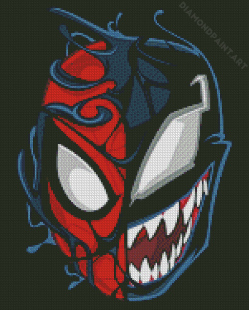 Aesthetic Spiderman With Venom Diamond Painting