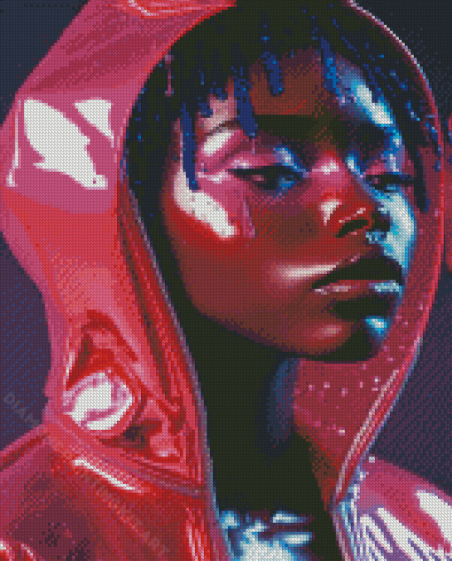 African Neon Lady Diamond Painting