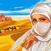 Arab Woman Desert Diamond Painting