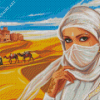 Arab Woman Desert Diamond Painting