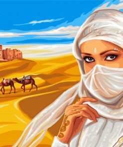 Arab Woman Desert Diamond Painting