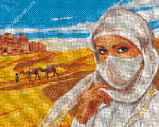 Arab Woman Desert Diamond Painting