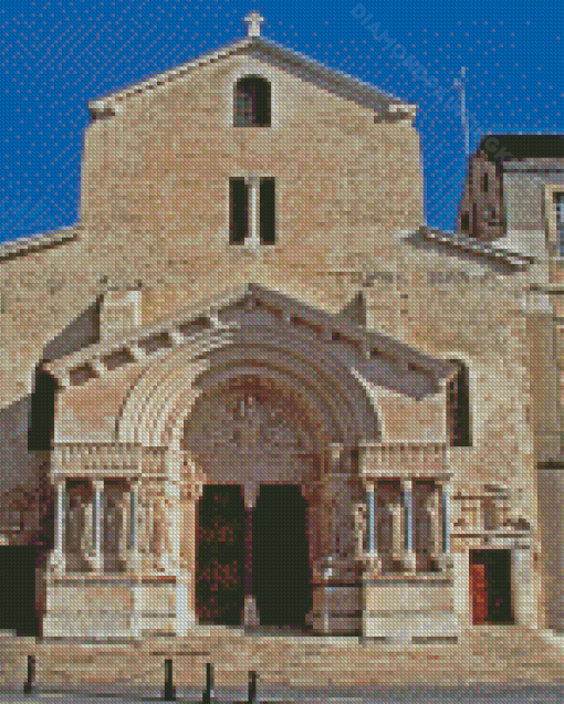 Arles Cathedral Building Diamond Painting