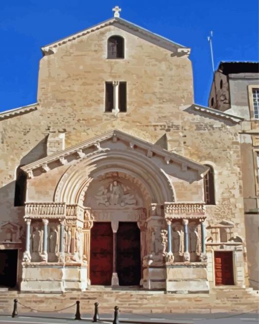 Arles Cathedral Building Diamond Painting