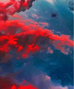 Beautiful Cloudy Red Landscape Diamond Painting