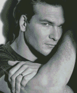 Black And White Patrick Swayze Diamond Painting