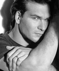 Black And White Patrick Swayze Diamond Painting