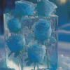 Blue Frozen Roses Diamond Painting