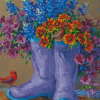 Bluebonnets And Boots Diamond Painting