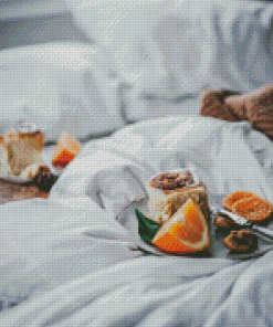 Breakfast On Bed Diamond Painting