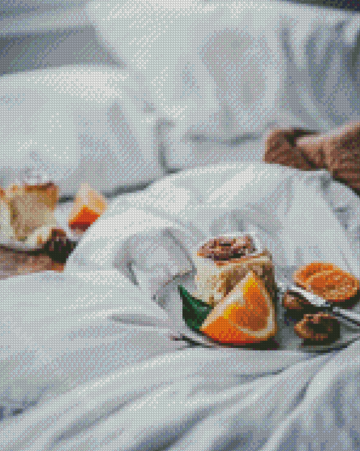 Breakfast On Bed Diamond Painting