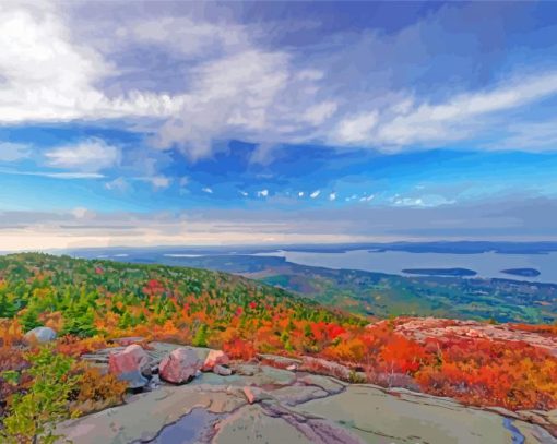 Cadillac Mountain USA Diamond Painting