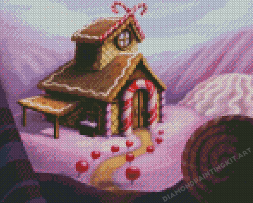 Cartoon Candy House Diamond Painting